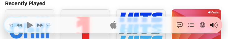 Music app controls